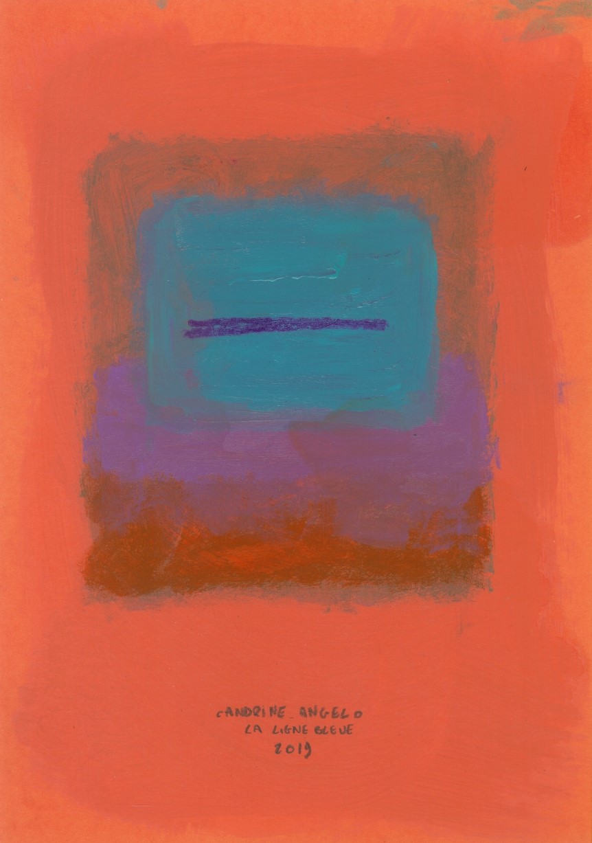 Little things, A5, acrylic on paper, Sandrine Angelo, 2019