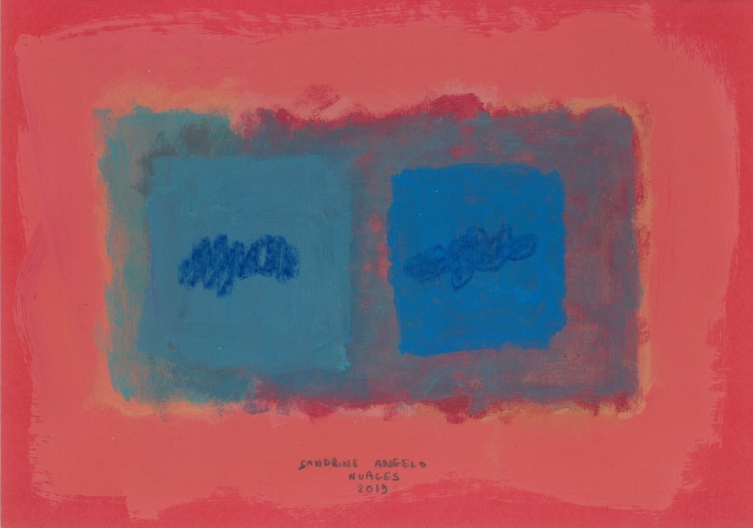 Little things, A5, acrylic on paper, Sandrine Angelo, 2019