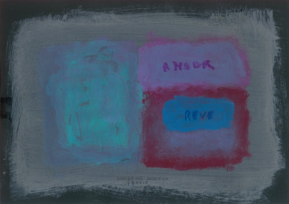 "Abstract poetry", Little things, A5, acrylic on paper, Sandrine Angelo, 2019