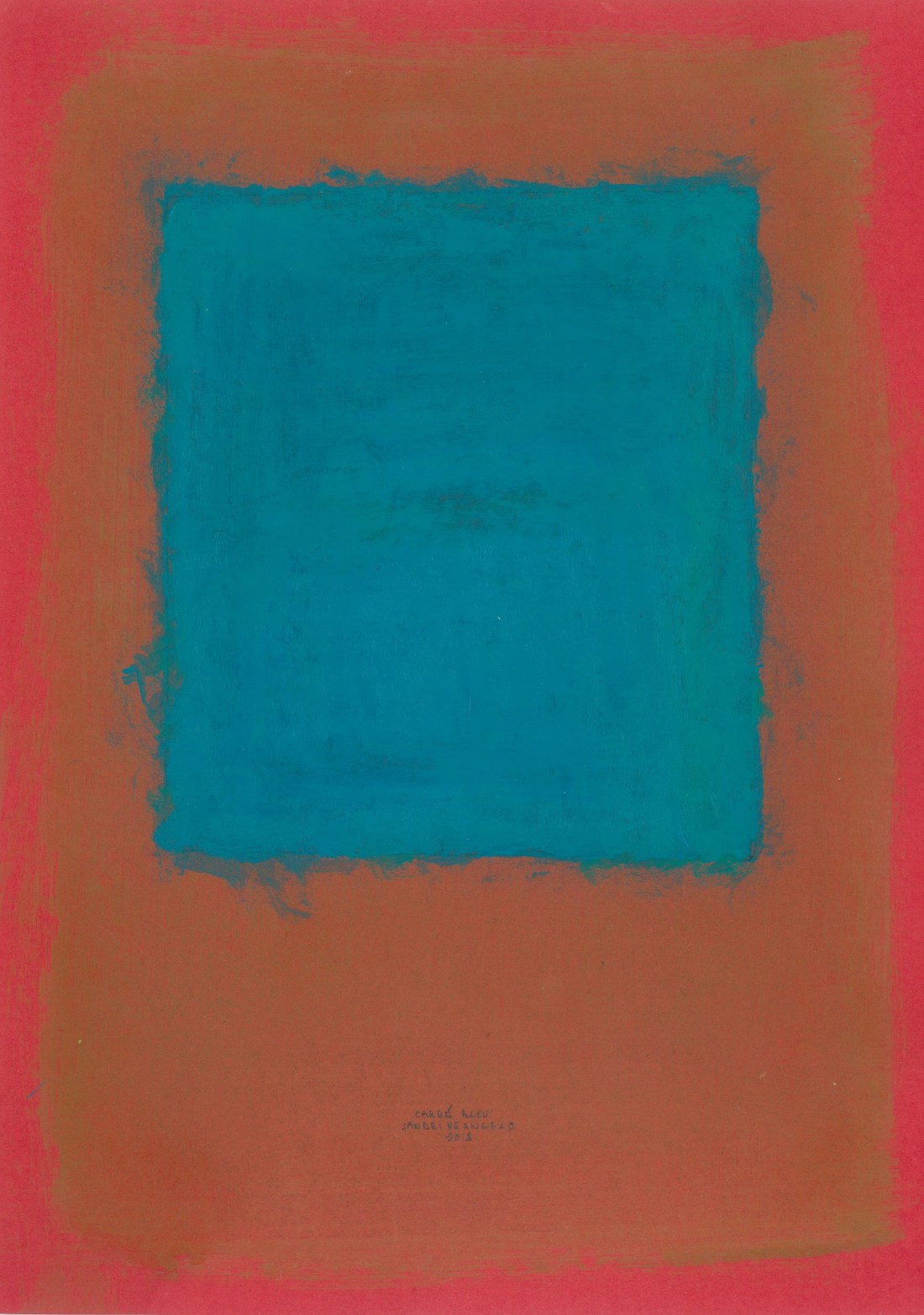 Square, A4, acrylic on paper, Sandrine Angelo, 2019