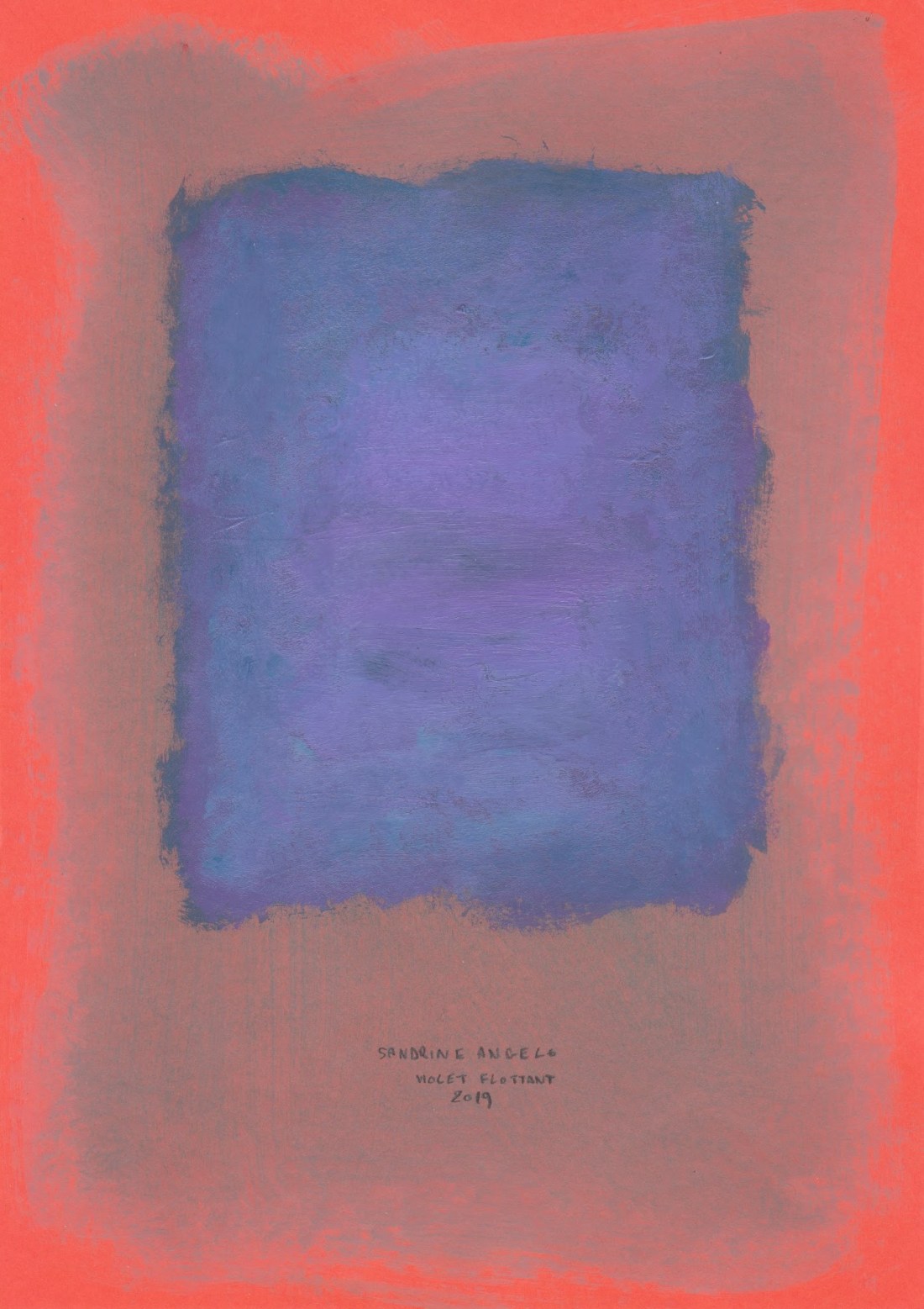 Square, A4, acrylic on paper, Sandrine Angelo, 2019